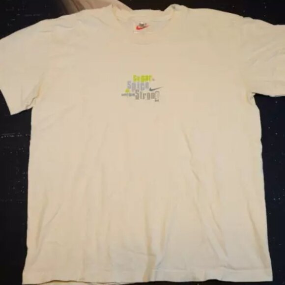 Vintage Nike Womens T-Shirt Sugar Spice Strong Crew Neck Graphic Tee Size Medium - Picture 1 of 8